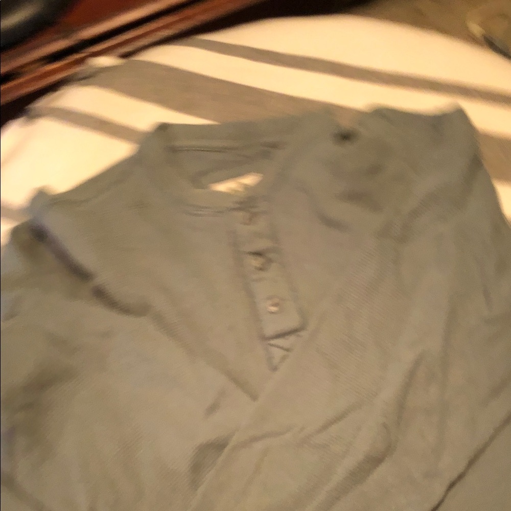 Men's Long-Sleeve Henley Sweater - Sage Green - Picture 8 of 11